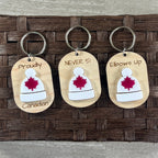 Wood & Acrylic Toque Keychain - Never 51